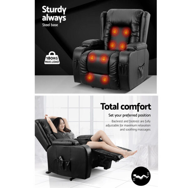 Electric Recliner Chair Lift Heated Massage Chair - Image 6