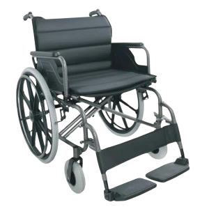 Bariatric Manual Wheelchair with Removable leg rests Foldable 130kg weight capacity-Premium Bariatric Wheelchair